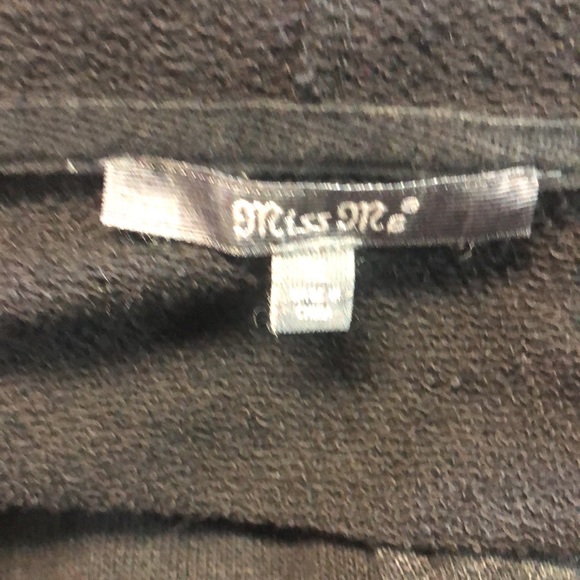 Miss Me Casual Front Zip Hoodie Jacket Bright Embroidered Accents Short Zipper - Picture 7 of 10